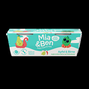Mia & Ben - Joghurtalternative °Apfel & Birne° ohne Zucker (2x85g)