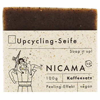 NICAMA - Upcyclingseife mit Kaffeesatz Peelingeffekt