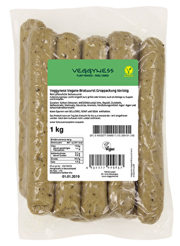 veggyness - Vegane Bratwurst Konventionell Großpackung (10x100g)