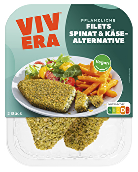 Vivera - Veganes Filet Spinat & Käsealternative - Neue Rezeptur!