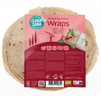 Terrasana - Piadina Wraps Weizenvollkornmehl und Hafer -Wheat & Oats Piadina Wraps