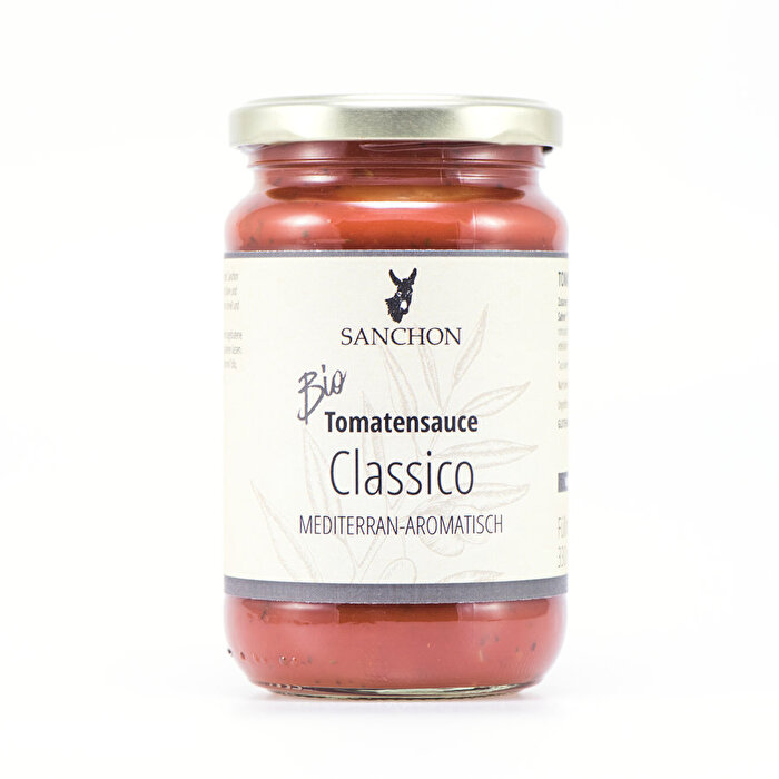 Die Tomatensauce Classico von Sanchon ist der klassischen italienischen Tomatensauce nachempfunden.