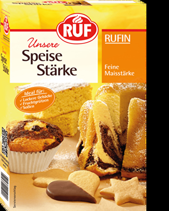 Die Speisestärke von RUF kann man in der Küche immer gut gebrauchen. Egal ob in Saucen, Cremes oder Suppen - die Speisestärke bindet sicher. Auch für Kuchen und anderes Gebäck ist sie immer sehr praktisch!