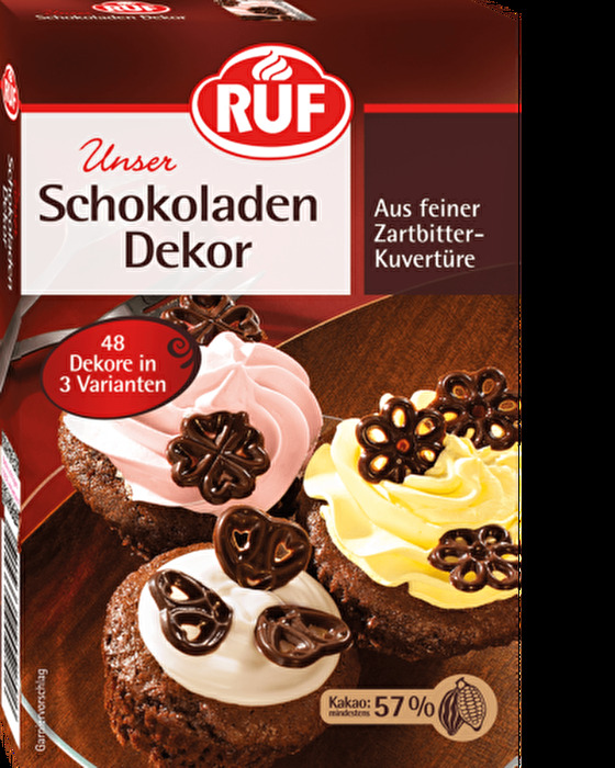 Mit dem Schokoladendekor von RUF wird deine Torte ein Highlight auf jeder Veranstaltung.