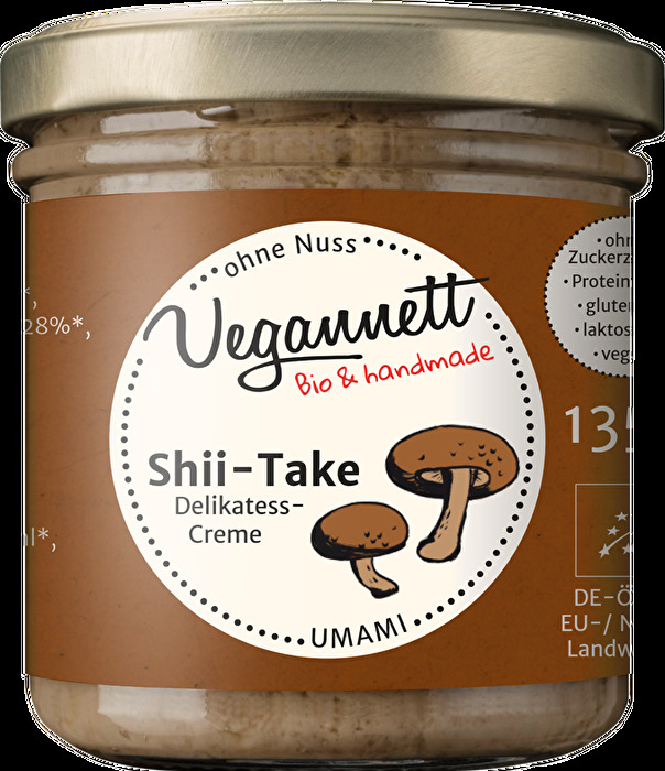 Der Shii-Take Aufstrich von Vegannett ist eine herzhafte Delikatesse.