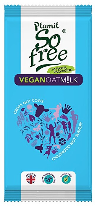 Der So free Vegan Oat M!lk von Plamil ist eine cremige, vegane Alternative zu Milchschokolade.
