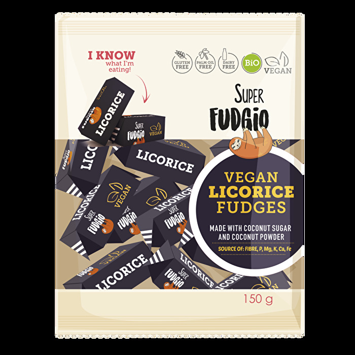 Wenn du bislang dachtest, Lakritz und Toffee passen nicht zusammen, werden die diese Toffees mit °Licorice Flavour° von Super Fudgio eines Besseren belehren.