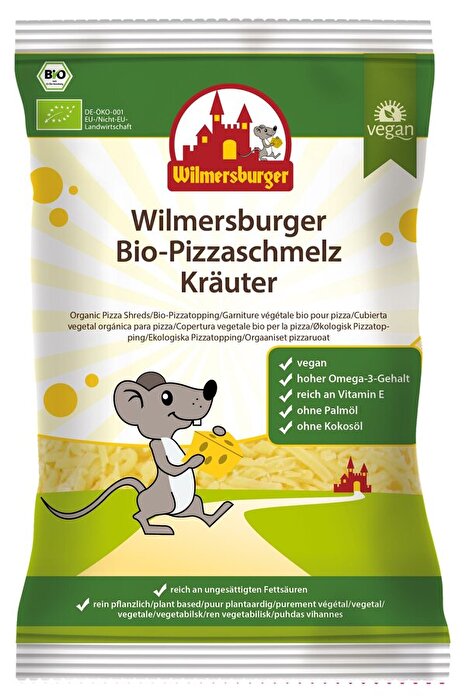 Der BIO Pizzaschmelz Kräuter von Wilmersburger überrascht nicht nur durch hochwertige Zutaten, sondern auch durch hervorragendes Schmelzverhalten.