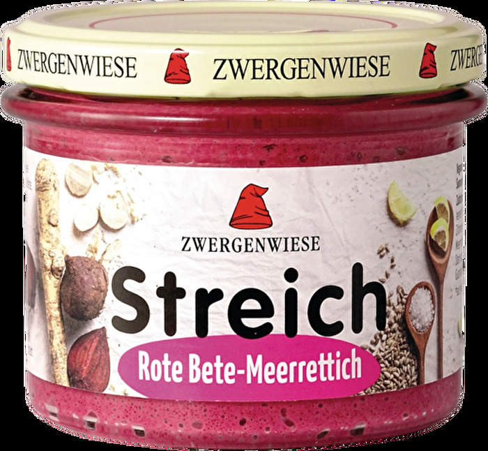 Der Rote Beete Meerrettich Streich von Zwergenwiese gehört zu den Klassikern unter den Aufstrichen.