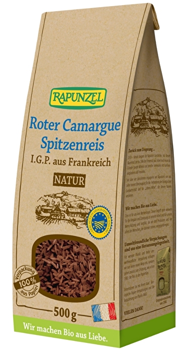 Der Rote Camargue Spitzenreis Natur von Rapunzel ist eine edle Reisspezialität aus der Camargue im Süden Frankreichs.