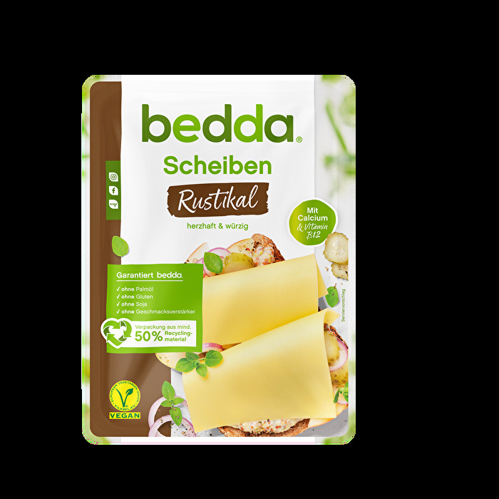 Die Scheiben Rustikal von bedda haben einen wunderbar würzigen Geschmack nach Käse.