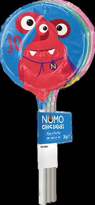 Die Schokoladen Lollies im 3er Pack von NOMO sind besonders bei Kindern unglaublich beliebt.