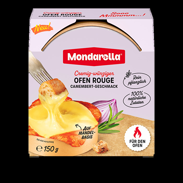 Der cremige Ofen Rouge von Mondarella lädt dazu ein, ihn sowohl in Gesellschaft als auch allein bei einem gemütlichen Abend voller Dippen, Teilen und Genießen zu erleben.