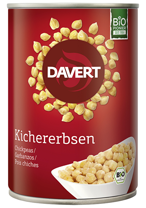 Die Kichererbsen in der Dose von Davert sind ideal für Liebhaber von Hülsenfrüchten.