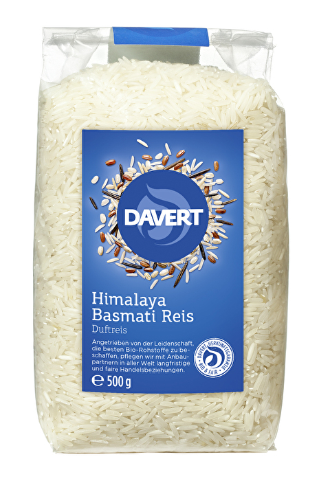 Himalaya Basmati Reis von Davert eignet sich ideal als Beilage zu Gerichten aus dem asiatischen und orientalischen Raum.