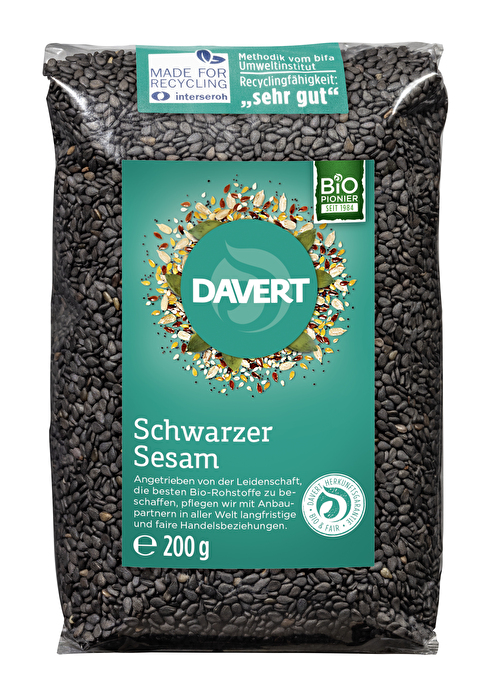 Schwarzer Sesam von Davert enthält nicht nur jede Menge Calcium, sondern verfeinert auch Reis-, Sushi- und Nudelgerichte.