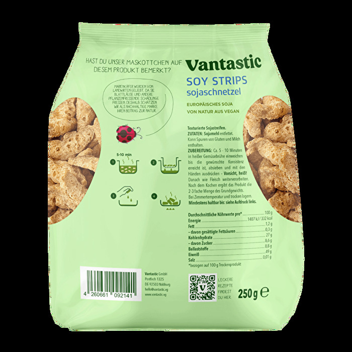 Die Soja Schnetzel 250g von Vantastic im Kleinformat.