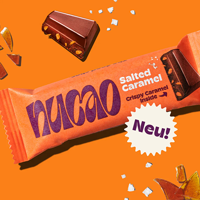 Der Salted Caramel Riegel von nucao hält was der Name verspricht.