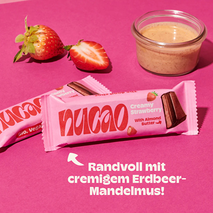 Schokoriegel - Creamy Strawberry von nucao günstig im Veganshop bei kokku-online.de bestellen.