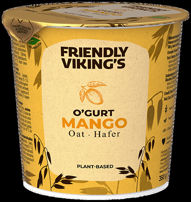 Der O'gurt Mango von Friendly Viking's schmeckt herrlich cremig und voll nach Mango.