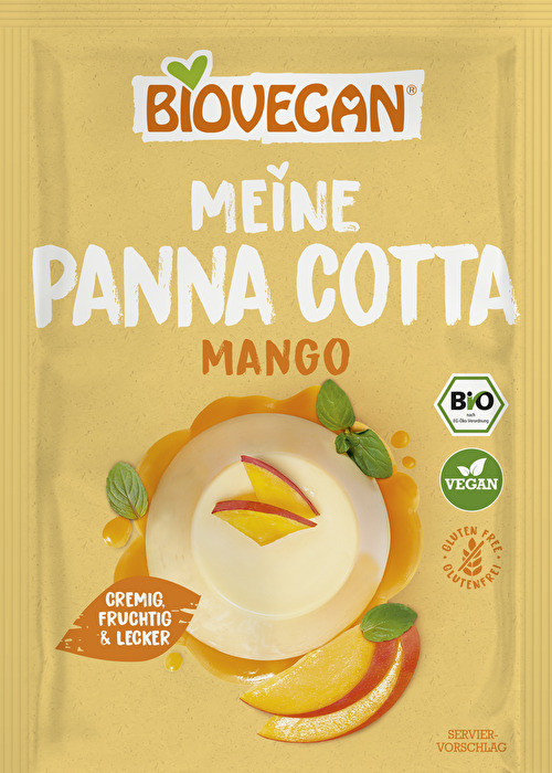 Meine Panna Cotta Mango von Biovegan ist ein fruchtig frisches Dessert, das du in kürzester Zeit zubereiten kannst.