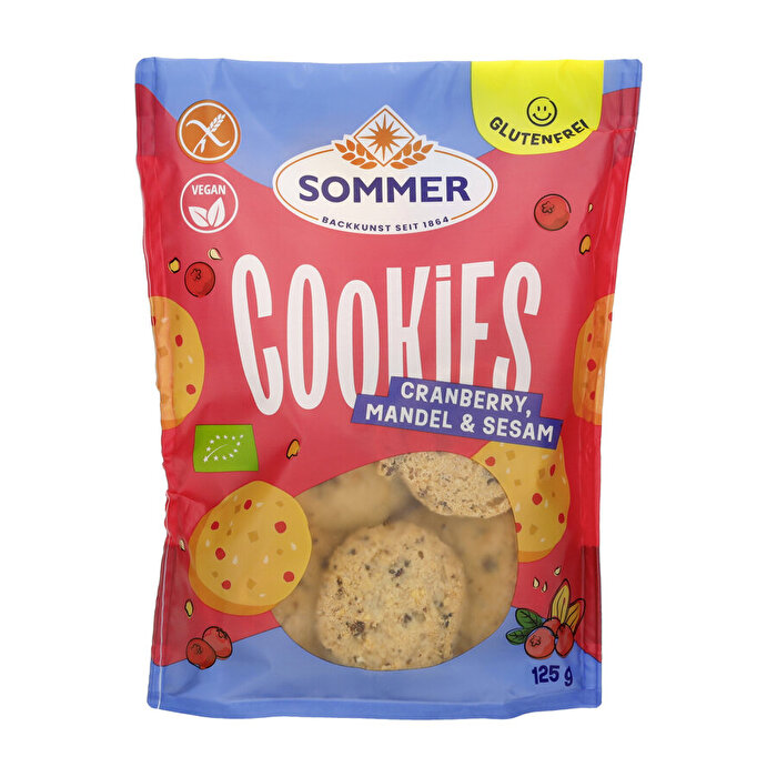 Kleiner dürfen sie wirklich nicht sein – die leckeren Cookies Cranberry, Mandel & Sesam von Sommer.