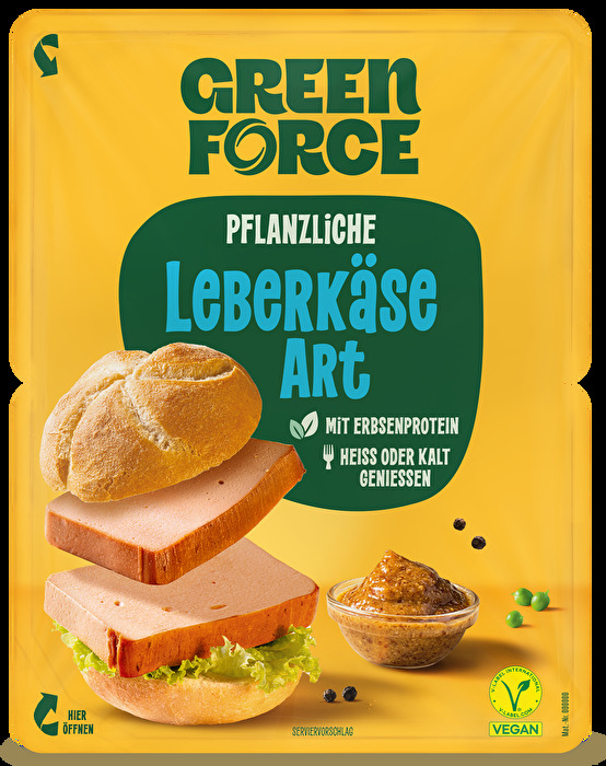 Ein Klassiker unter den deutschen Gerichten. Meist in Scheiben geschnitten, auf Brötchen gelegt und mit süßem Senf getoppt. Genau das kannst du auch mit dem veganen Leberkäse von GREENFORCE machen.