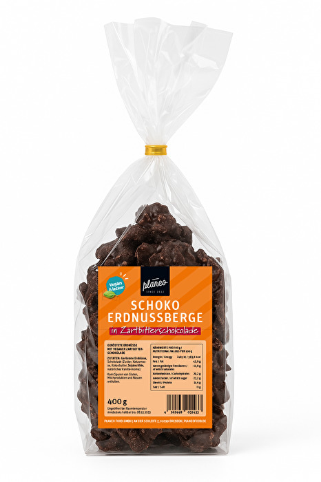 Die Schoko Erdnussberge von planeo sind ein echtes Geschmackserlebnis für alle Erdnussfans.