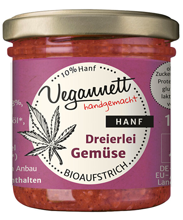 Ob als Geschenk oder für mehr Abwechslung auf dem eigenen Abendbrottisch – Dreierlei Gemüse mit Hanf von Vegannett passt einfach (fast) immer.