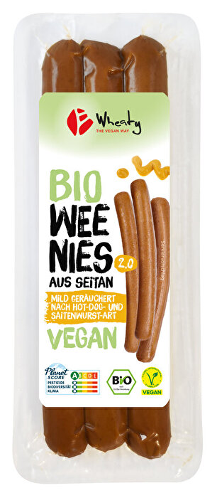 Die Weenies 2.0 von Wheaty - das ideale Würstchen für alle, die es gern ein wenig weniger würzig haben.