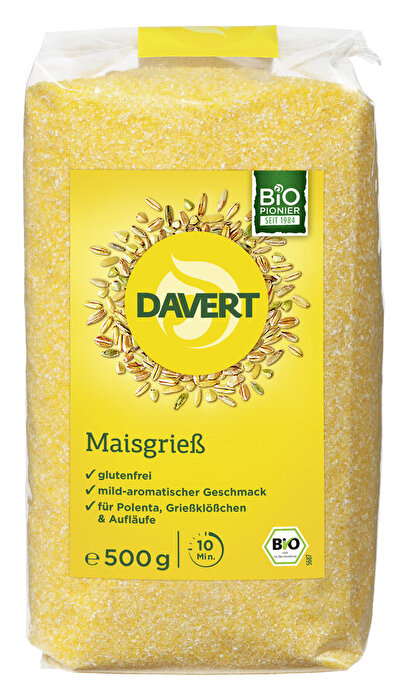 Die 2-Minuten-Polenta von Davert ist, wie der Name schon sagt, im Handumdrehen verzehrfertig oder zur Weiterverarbeitung in verschiedenen Rezepten geeignet.