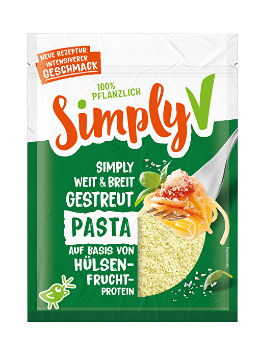 Der Gerieben Pasta von Simply V ist das perfekte Topping für Pasta.