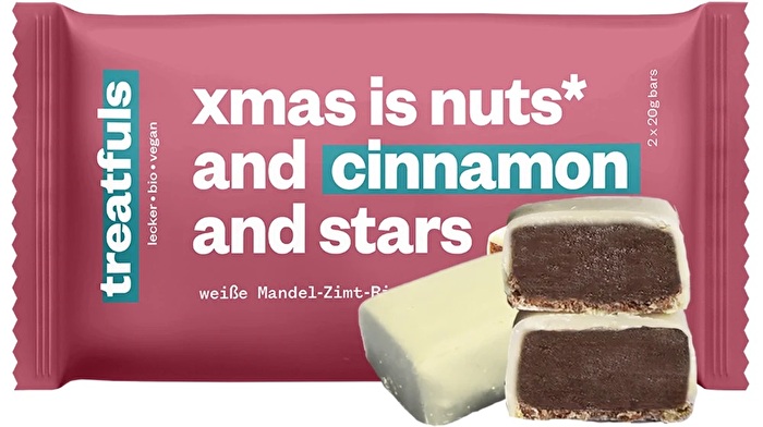 Der Haselnuss-Mandel-Riegel mit Zitronenabrieb ist eine köstliche, weihnachtliche Edition von treatfuls.