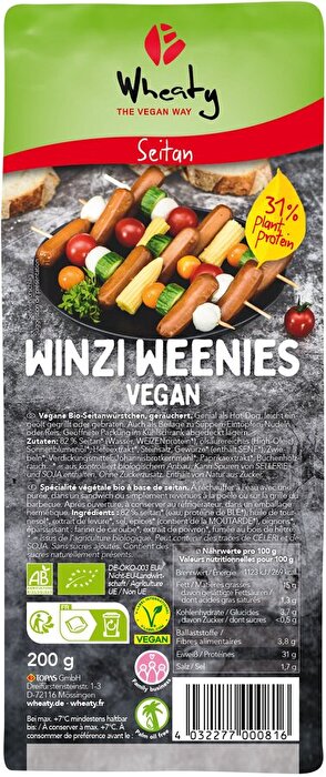 Die veganen Winzi Weenies von Wheaty sind die Mini Variante der beliebten Weenies.