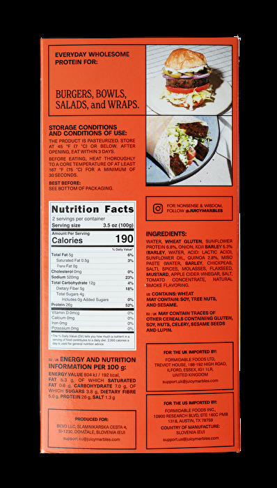 Die beiden fermentierten Vollkorn-Patties haben den vollen Umami-Geschmack mitbekommen, sind saftig, nussig und schmelzen förmlich auf der Zunge.