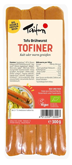 Der Klassiker im veganen Gewand - die Tofiner von Taifun.