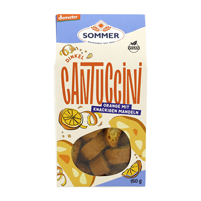 Die Dinkel Cantuccini mit Orange und Mandeln von Sommer sind der perfekte knusprige Snack für zwischendurch.