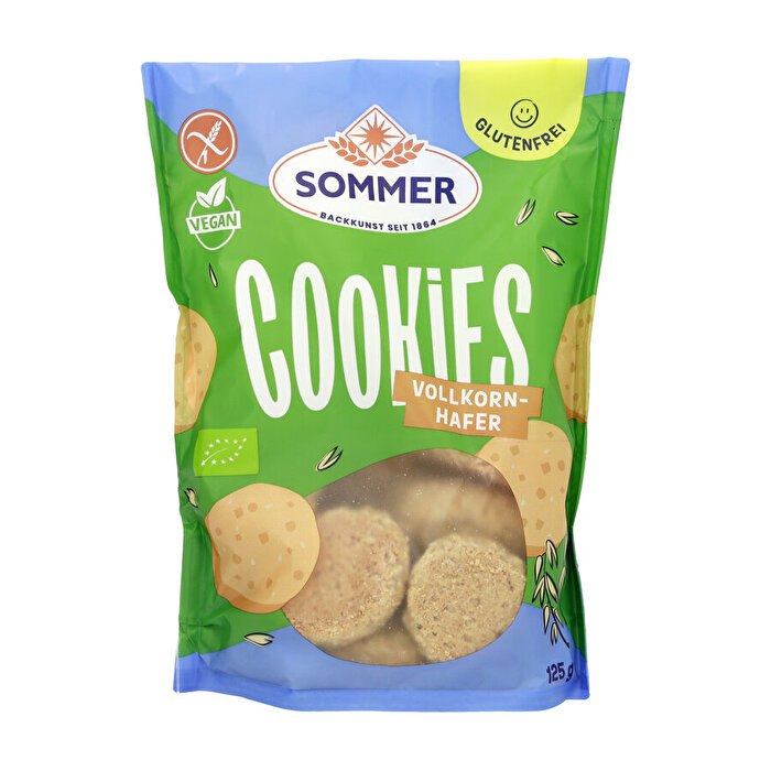Die glutenfreien Cookies Vollkorn Hafer von Sommer sind ein idealer Snack für alle.