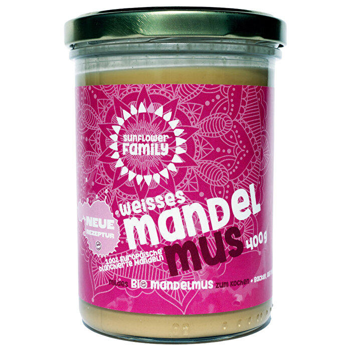 Das sunflowerFamily Bio Mandelmus weiß von der sunflowerFamily ist ideal für deine Bowl oder auch zum Kochen und Backen.