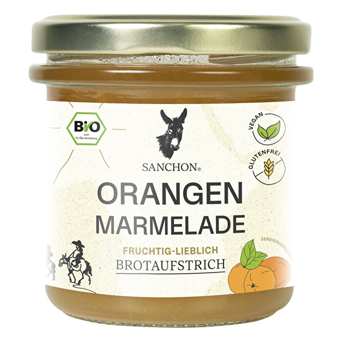 Die Orangen Marmelade von Sanchon steht für klassischen Fruchtgenuss mit einer feinen Raffinesse.