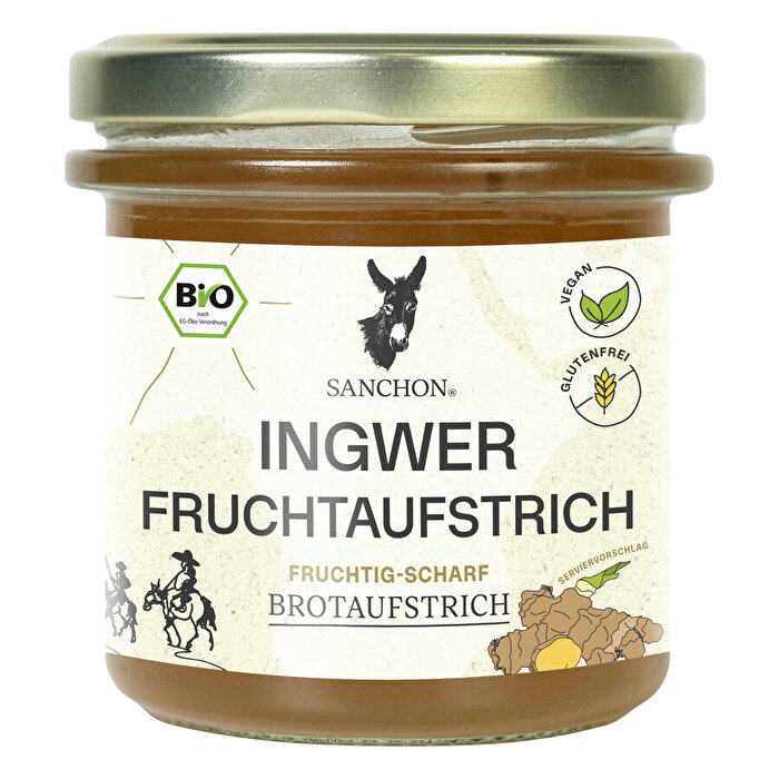 Der Ingwer Fruchtaufstrich von Sanchon überzeugt mit einem ausdrucksstarkem Aroma und einer spannenden Kombination aus fruchtiger Süße und angenehmer Schärfe.