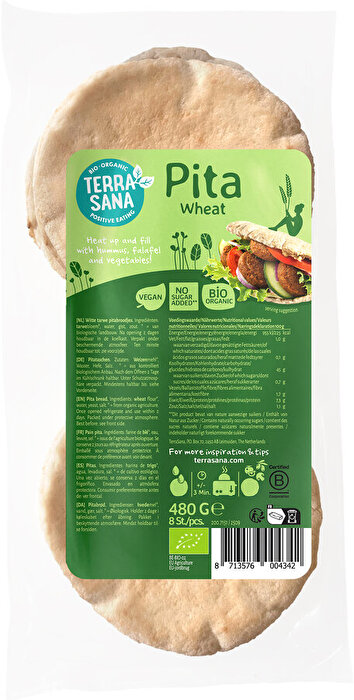 Die Bio Weizen Pita von TerraSana sind die ideale Grundlage für schnelle und abwechslungsreiche Mahlzeiten.