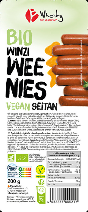 Die veganen Winzi Weenies von Wheaty sind die Mini Variante der beliebten Weenies.