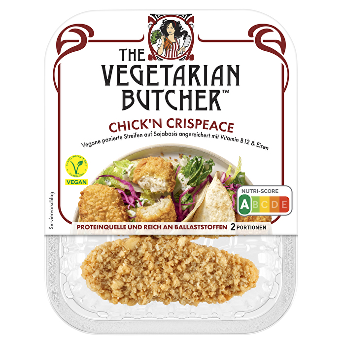 Die Chick'n Crispeace von The Vegetarian Butcher bringen knusprigen Genuss in deine Küche.