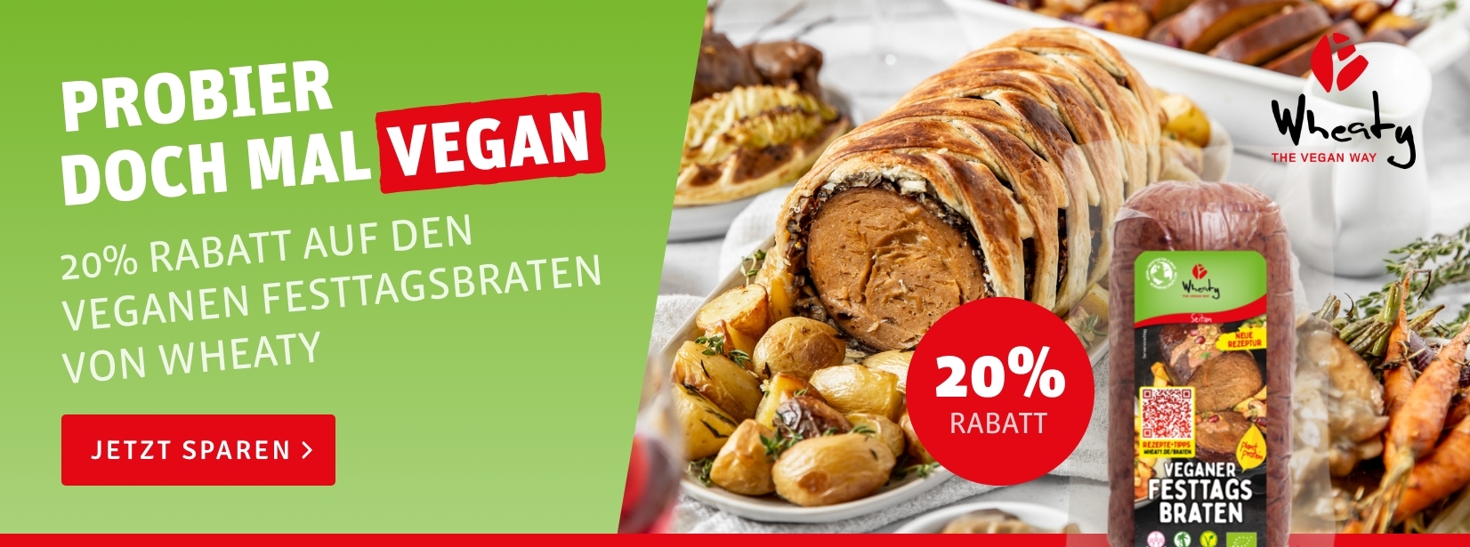 20% auf den Festtagsbraten von Wheaty bei kokku-online.de