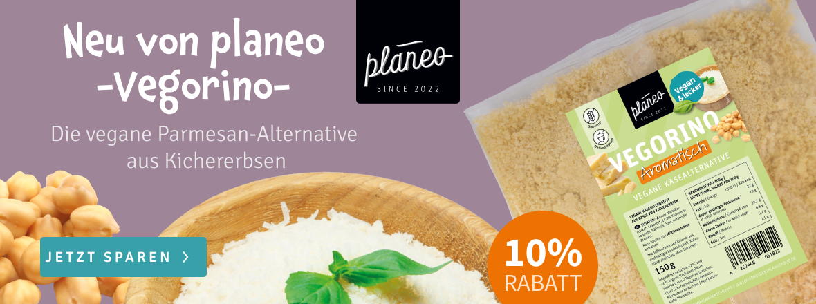 Die Premium vegane Parmesan-Alternative von planeo - Vegorino.