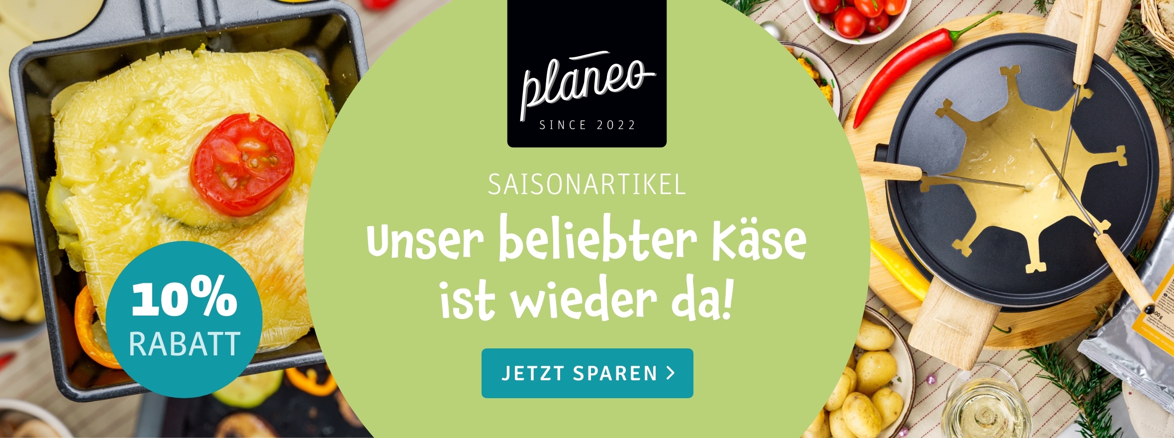 10% auf vegane Raclette Scheiben und Fondue von planeo bei kokku-online.de